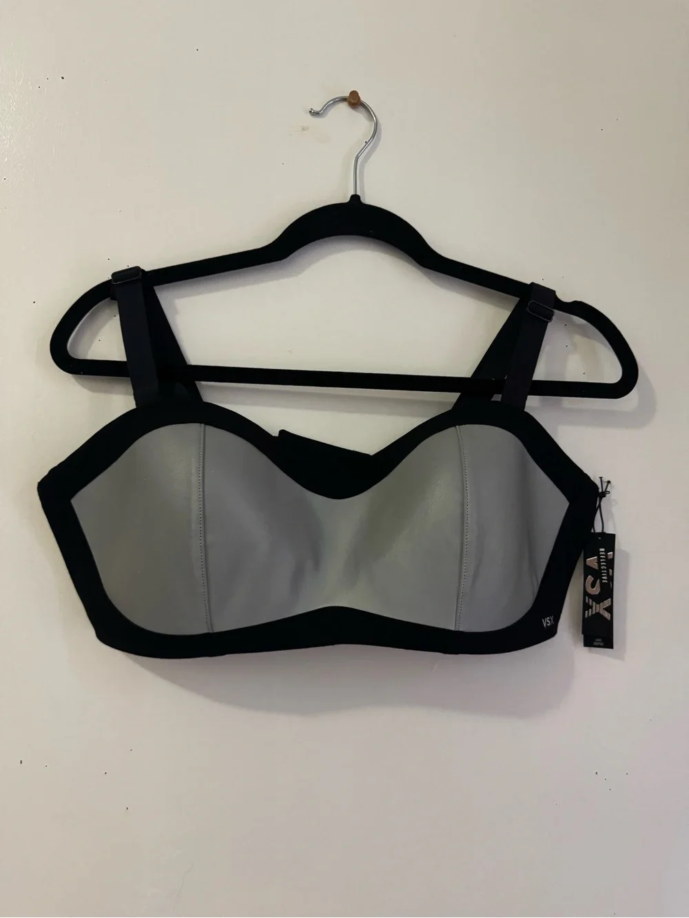 Victoria's Secret Grey and Black Sports Bra - VSX Support